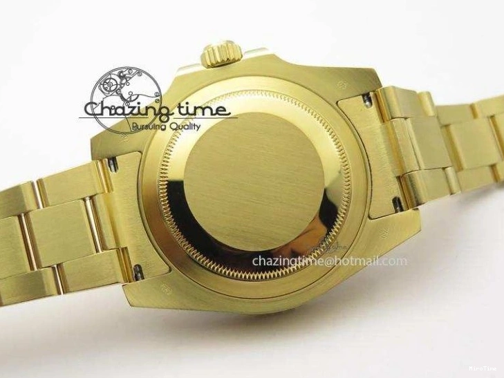 MiroTime 0116 RelaxedFit GMT-Master II 116718 LN Bp-Maker Best Edition YG Wrapped Bezel Black Dial On YG Bracelet ETA 3988